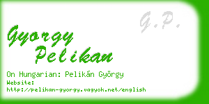 gyorgy pelikan business card