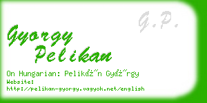 gyorgy pelikan business card